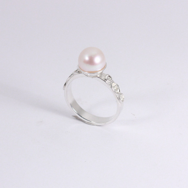 bague perle naturelle argent massif sur mesure cecile crepelliere